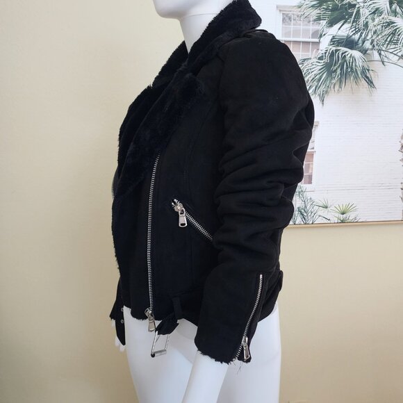 Zara Suede Fashion Biker Style Women's JACKET - Size XS - Picture 2 of 7